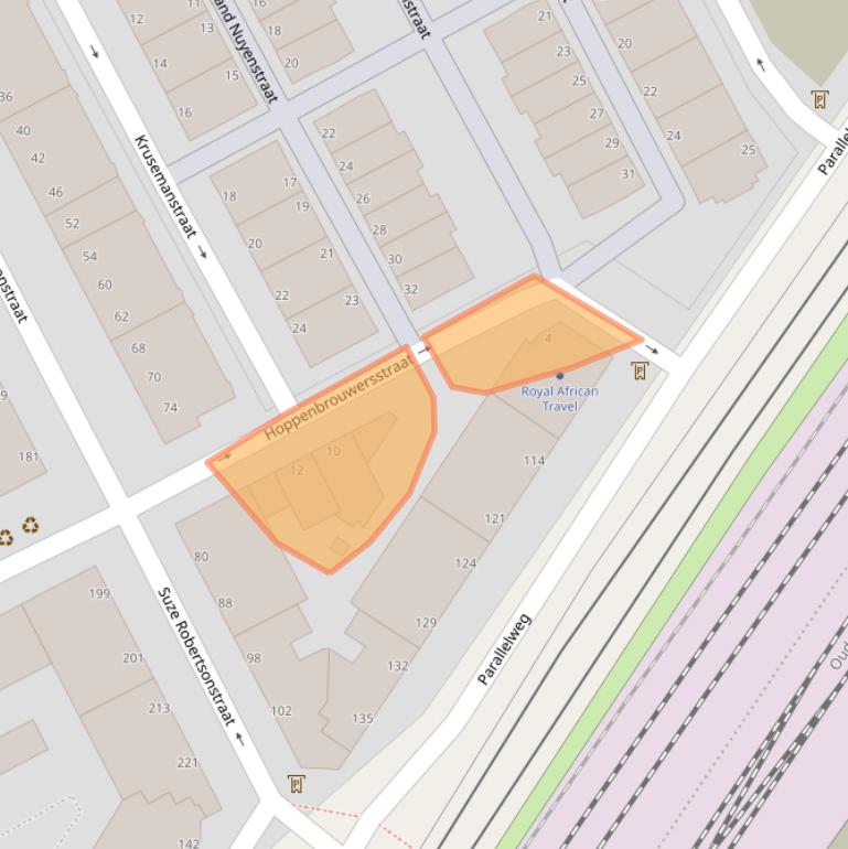 Kaart van postcodegebied 2526XL.