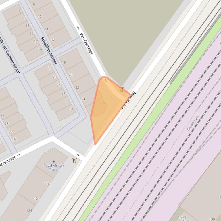 Kaart van postcodegebied 2526XN.