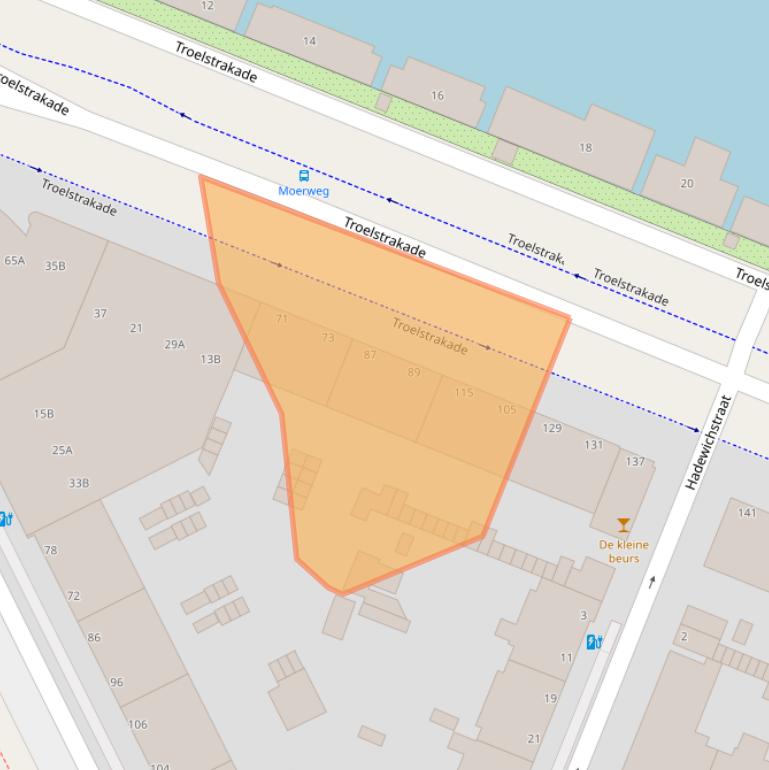 Kaart van postcodegebied 2531AB.