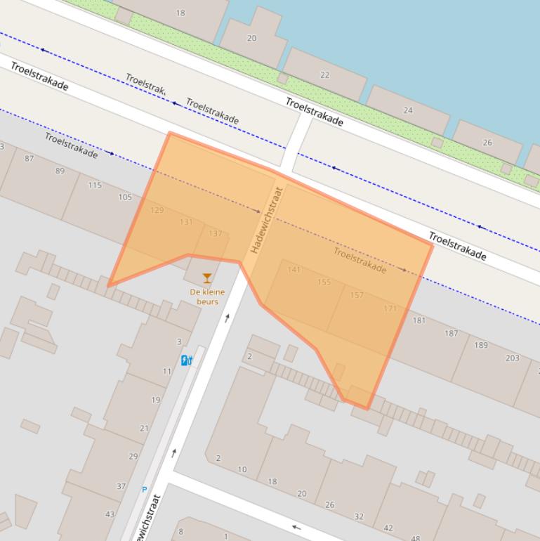 Kaart van postcodegebied 2531AC.