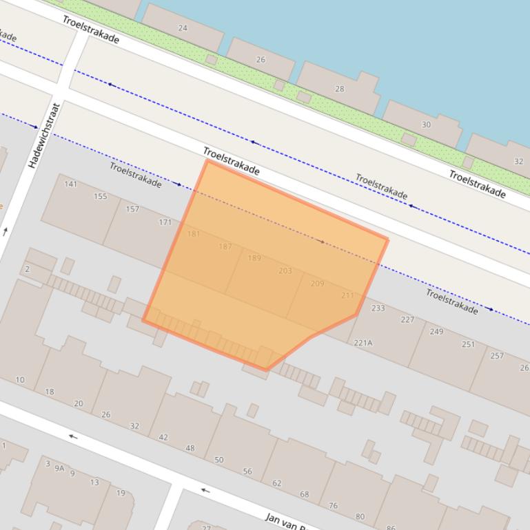 Kaart van postcodegebied 2531AD.