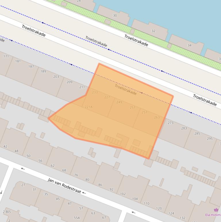 Kaart van postcodegebied 2531AE.