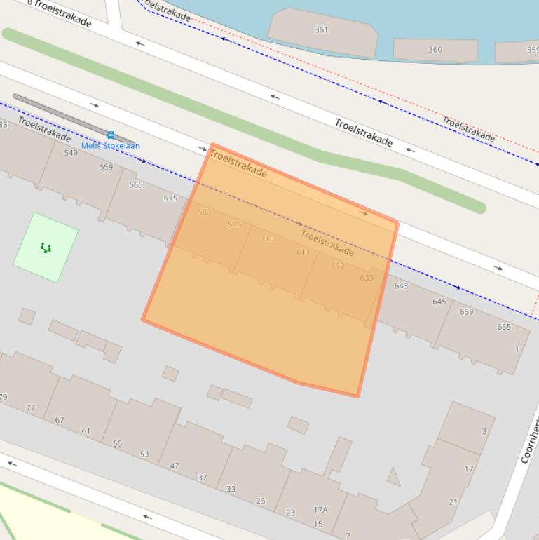 Kaart van postcodegebied 2531AP.