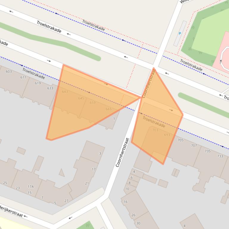 Kaart van postcodegebied 2531AR.