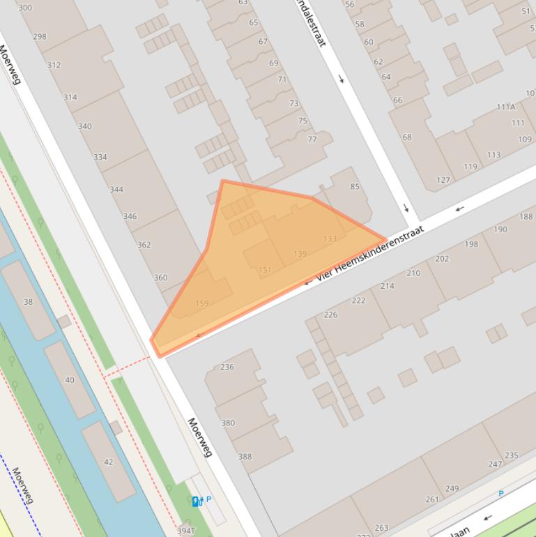 Kaart van postcodegebied 2531CC.