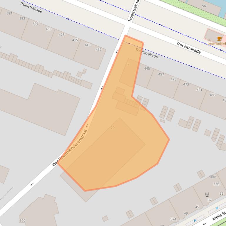 Kaart van postcodegebied 2531CD.