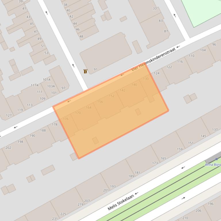 Kaart van postcodegebied 2531CG.