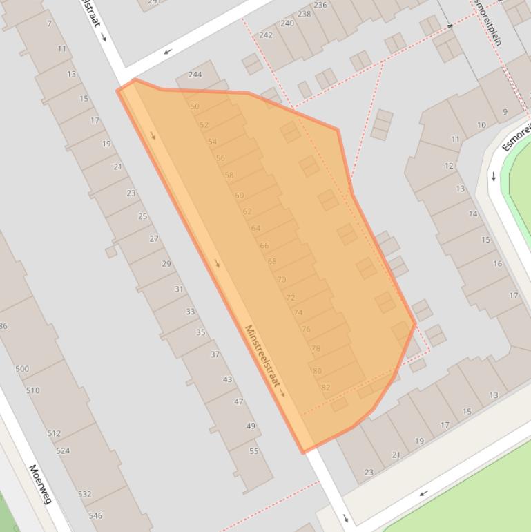 Kaart van postcodegebied 2531EE.