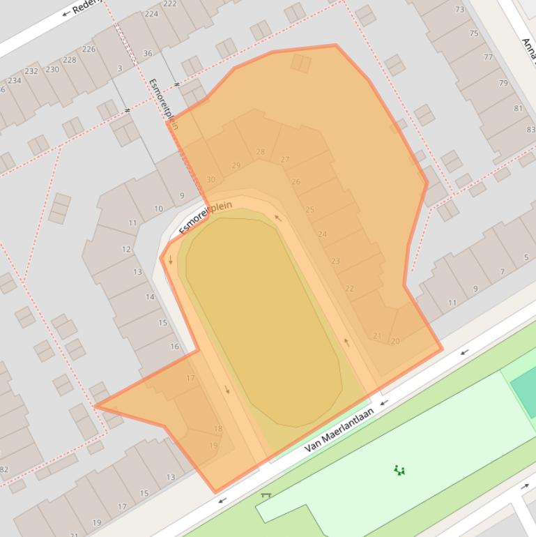 Kaart van postcodegebied 2531EJ.