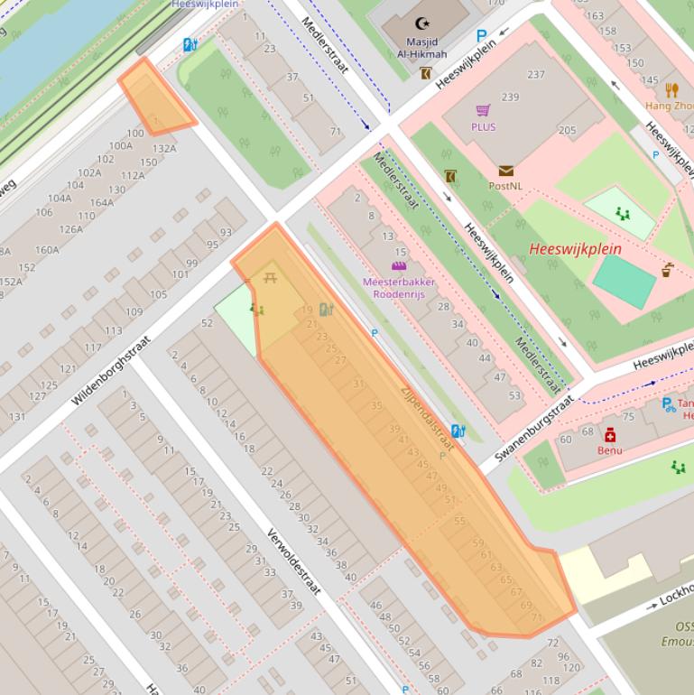 Kaart van postcodegebied 2531GR.