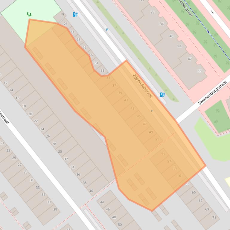 Kaart van postcodegebied 2531GS.