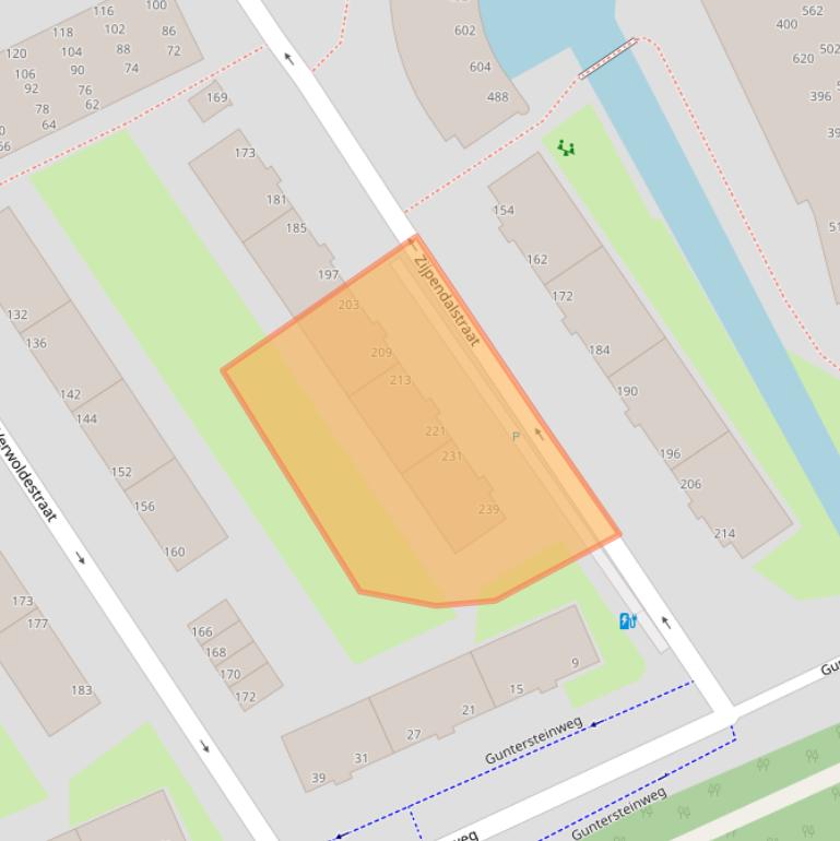 Kaart van postcodegebied 2531GW.