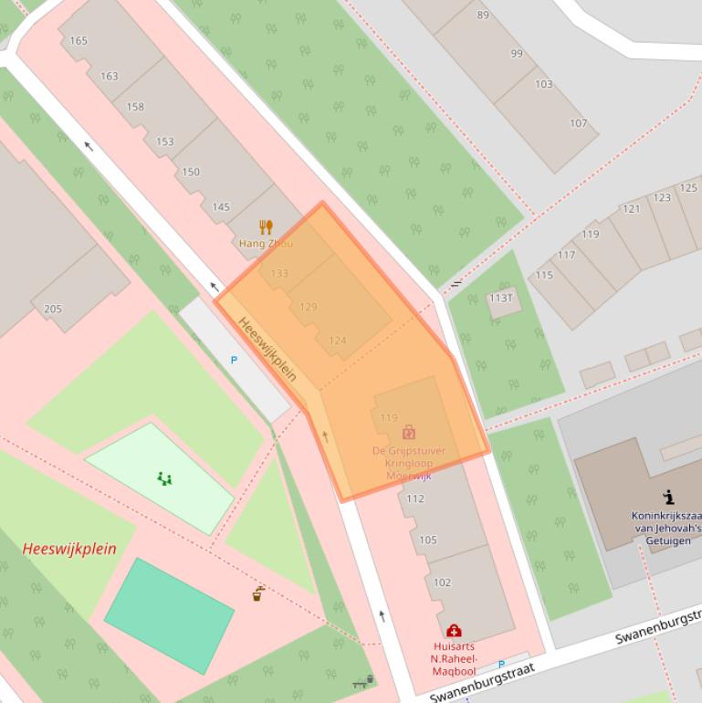 Kaart van postcodegebied 2531HH.