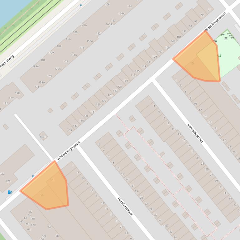 Kaart van postcodegebied 2531JD.