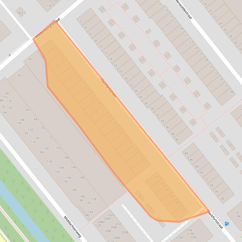 Kaart van postcodegebied 2531JE.