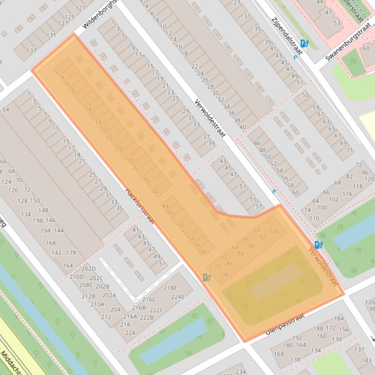 Kaart van postcodegebied 2531JK.