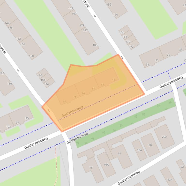 Kaart van postcodegebied 2531JR.