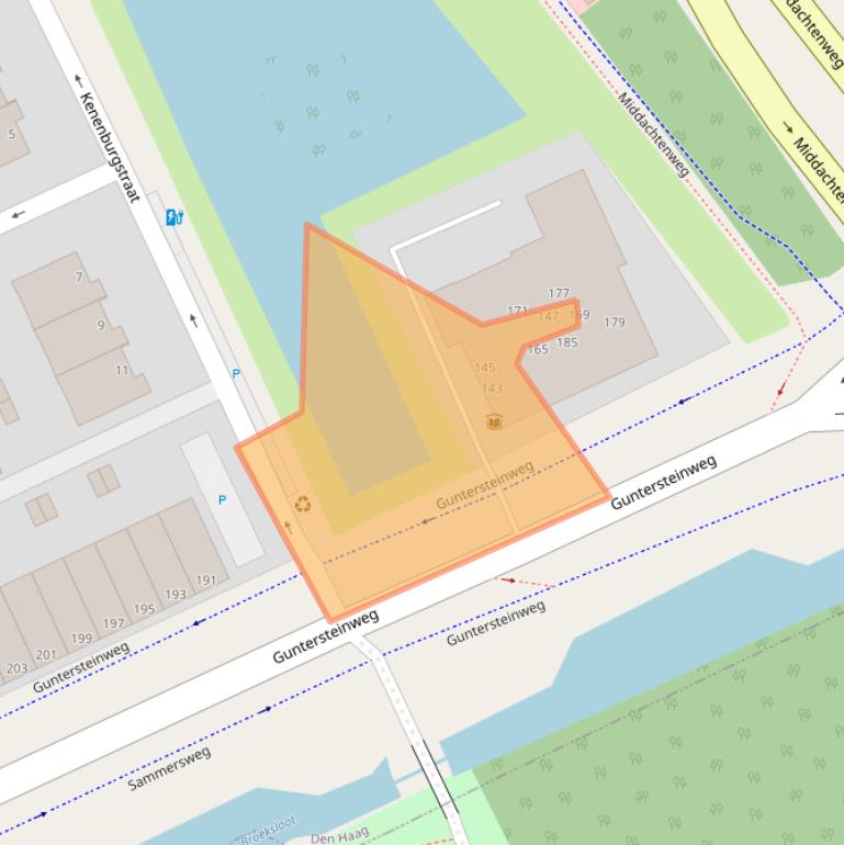 Kaart van postcodegebied 2531JT.