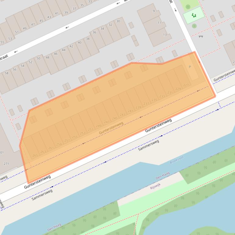 Kaart van postcodegebied 2531JW.