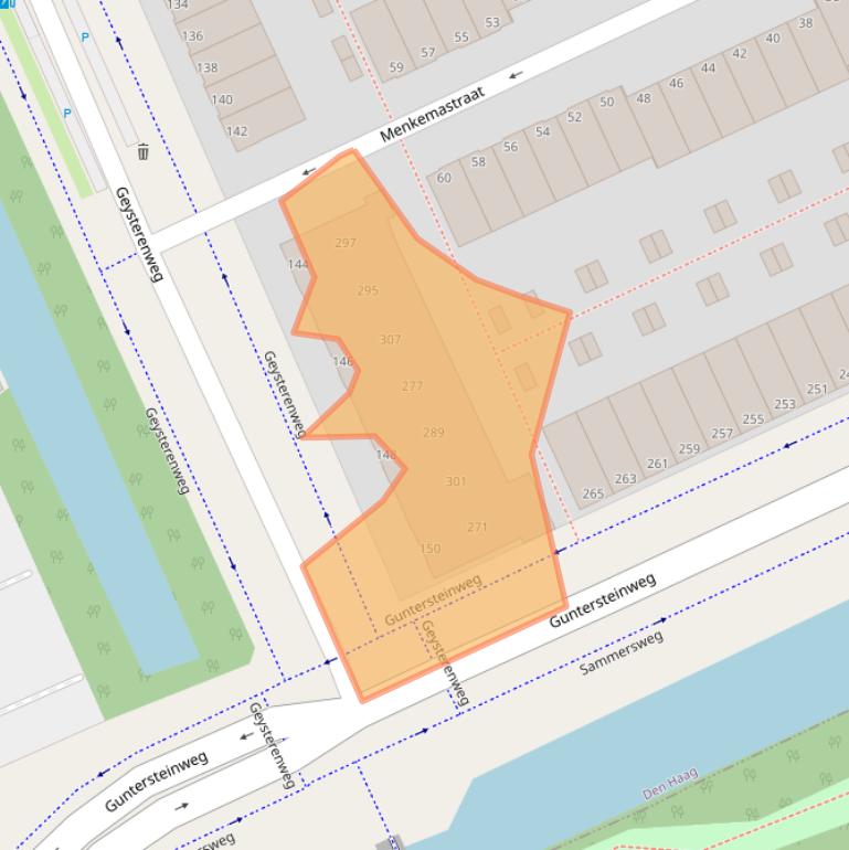 Kaart van postcodegebied 2531JX.