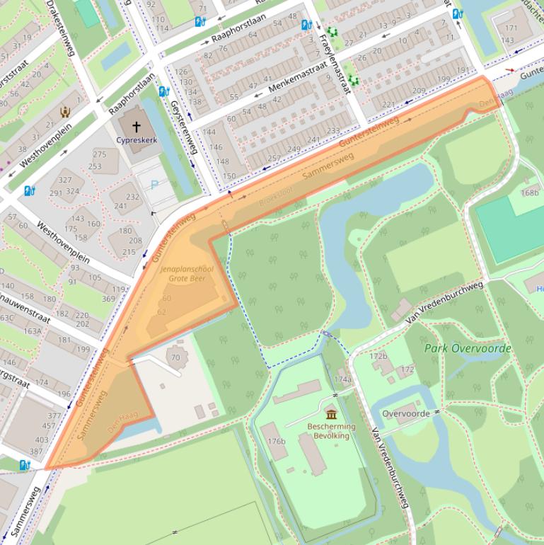 Kaart van postcodegebied 2531JZ.