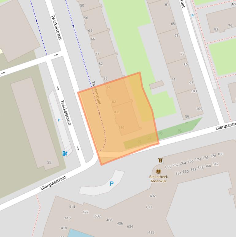 Kaart van postcodegebied 2531RA.