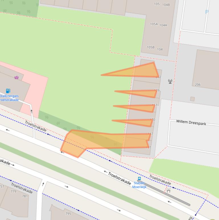 Kaart van postcodegebied 2531SL.