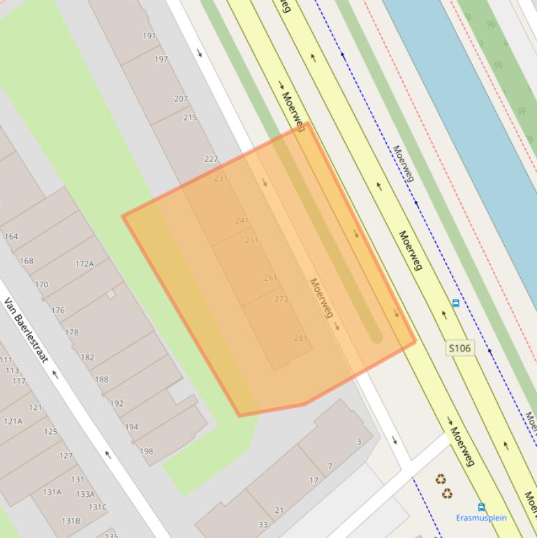 Kaart van postcodegebied 2531TE.