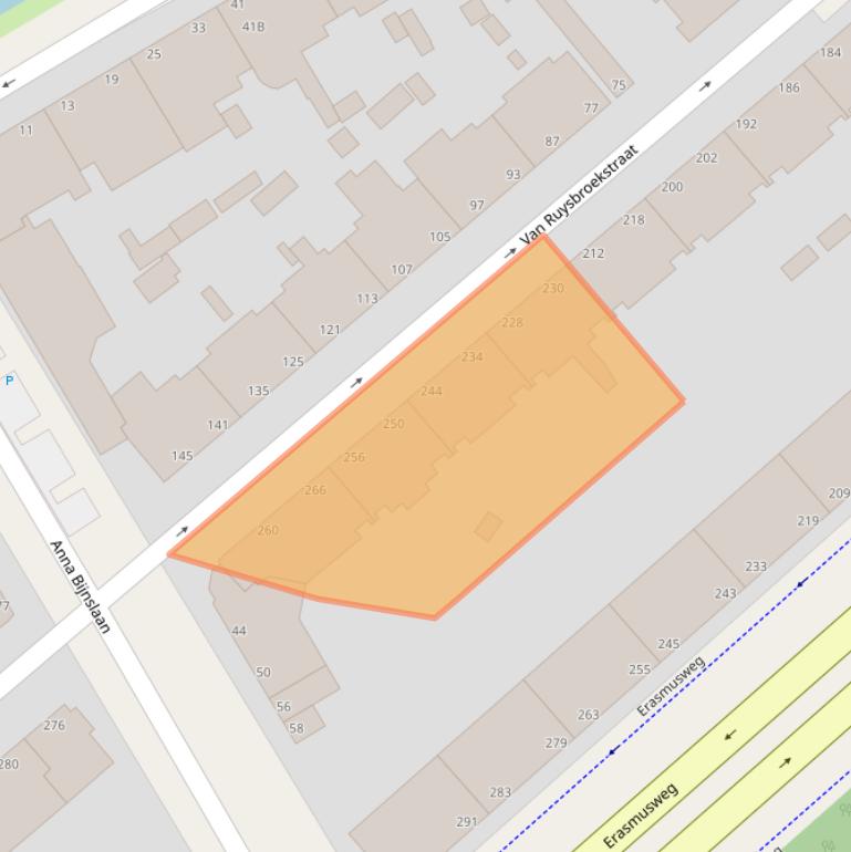 Kaart van postcodegebied 2531TP.