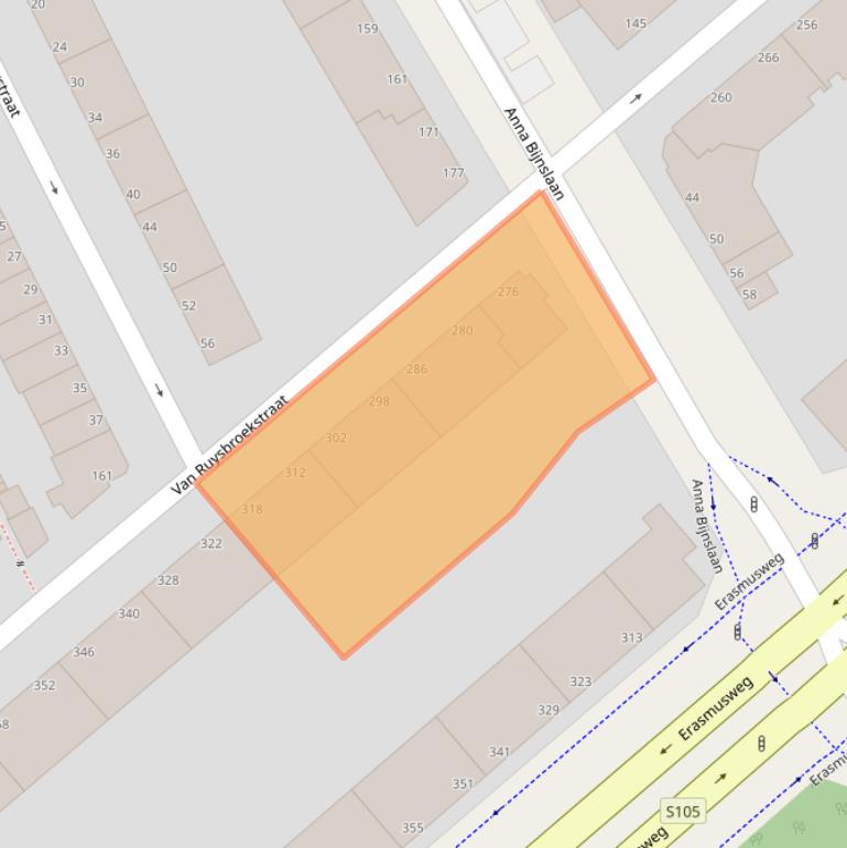 Kaart van postcodegebied 2531TR.