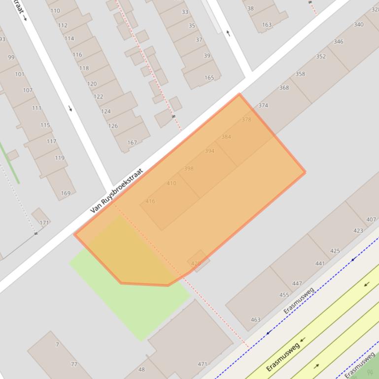 Kaart van postcodegebied 2531TT.