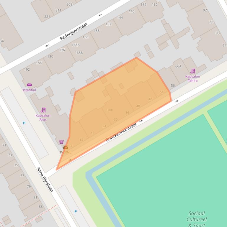 Kaart van postcodegebied 2531VD.