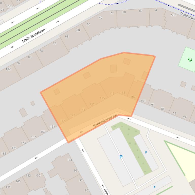 Kaart van postcodegebied 2531VJ.