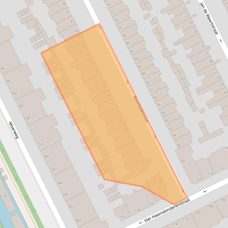 Kaart van postcodegebied 2531XK.