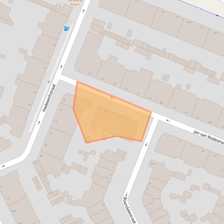 Kaart van postcodegebied 2531XN.