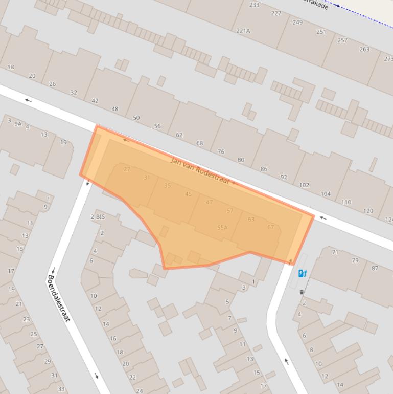 Kaart van postcodegebied 2531XP.