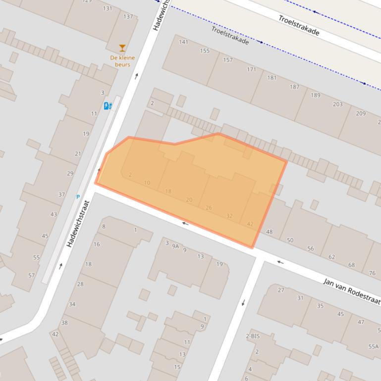 Kaart van postcodegebied 2531XS.