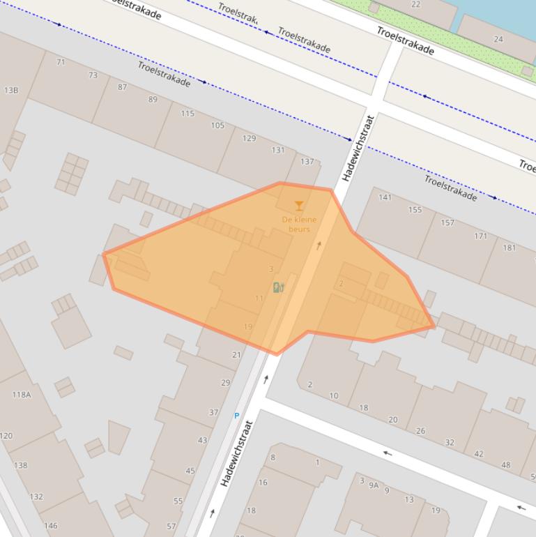 Kaart van postcodegebied 2531XW.