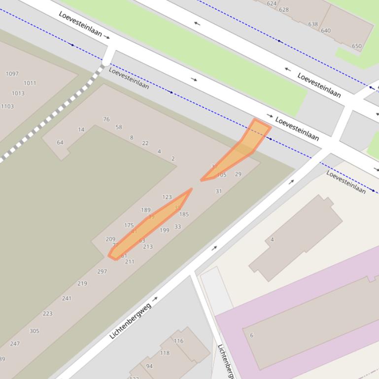 Kaart van postcodegebied 2532AB.