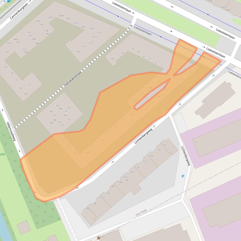Kaart van postcodegebied 2532AC.