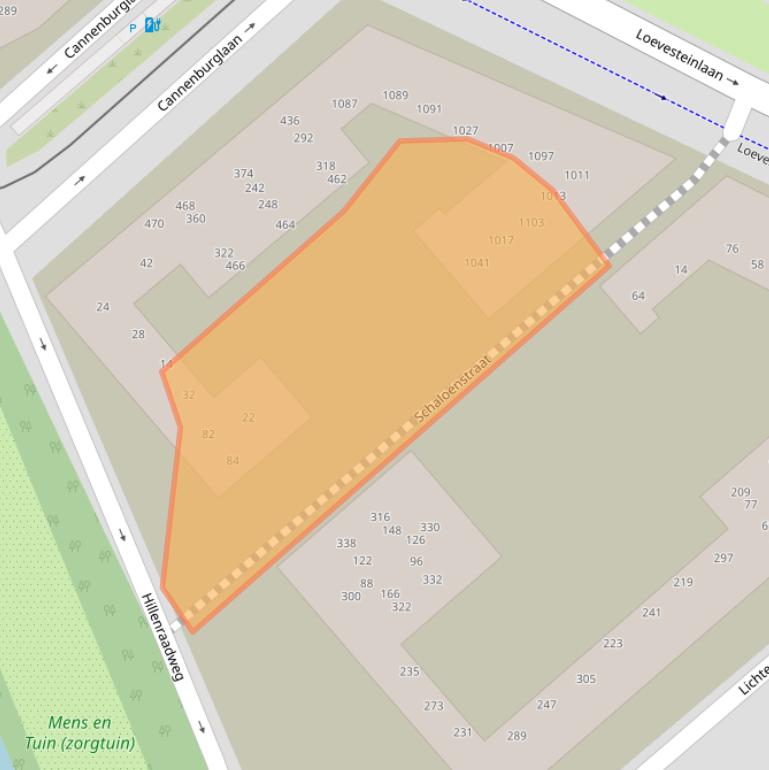 Kaart van postcodegebied 2532AE.