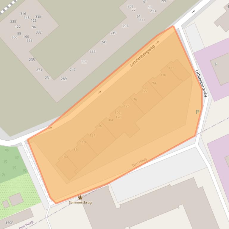 Kaart van postcodegebied 2532AJ.