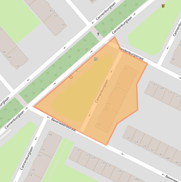 Kaart van postcodegebied 2532AP.