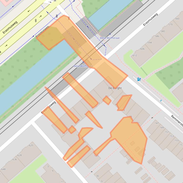 Kaart van postcodegebied 2532AX.