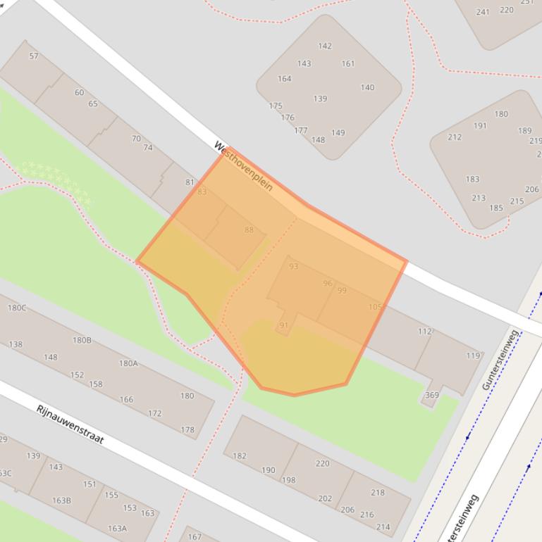 Kaart van postcodegebied 2532BD.