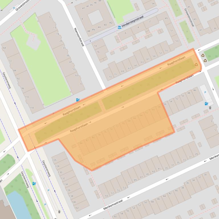 Kaart van postcodegebied 2532BJ.