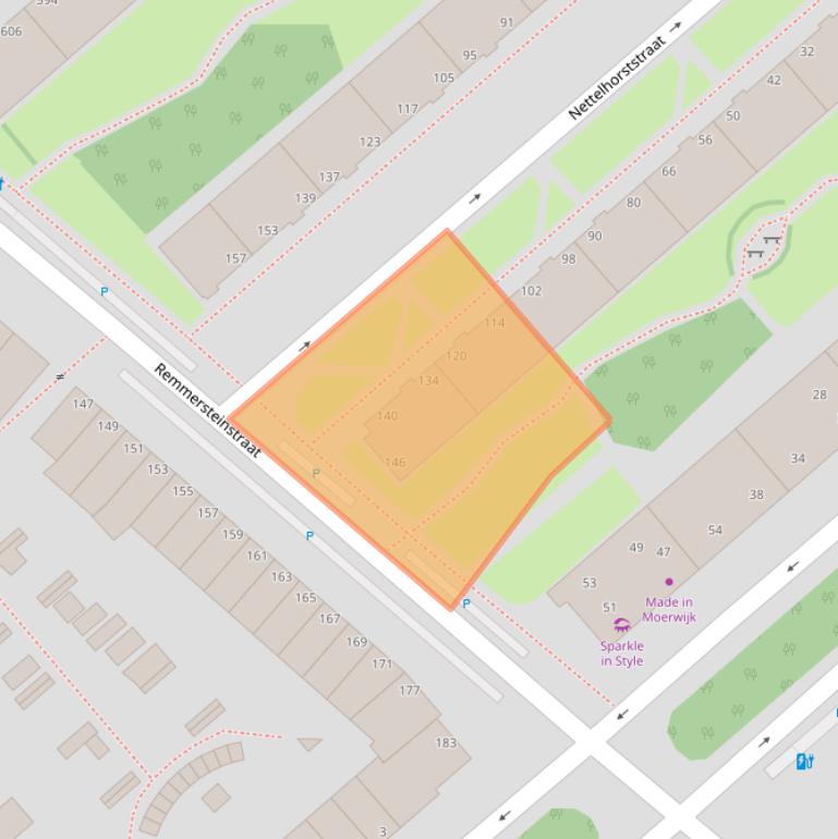 Kaart van postcodegebied 2532BT.