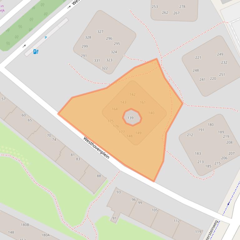 Kaart van postcodegebied 2532DA.