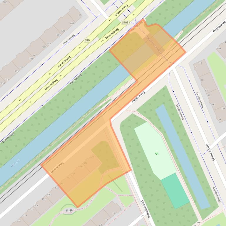 Kaart van postcodegebied 2532EE.