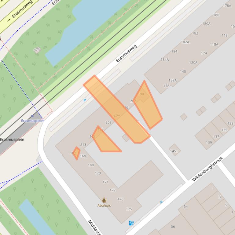 Kaart van postcodegebied 2532EW.